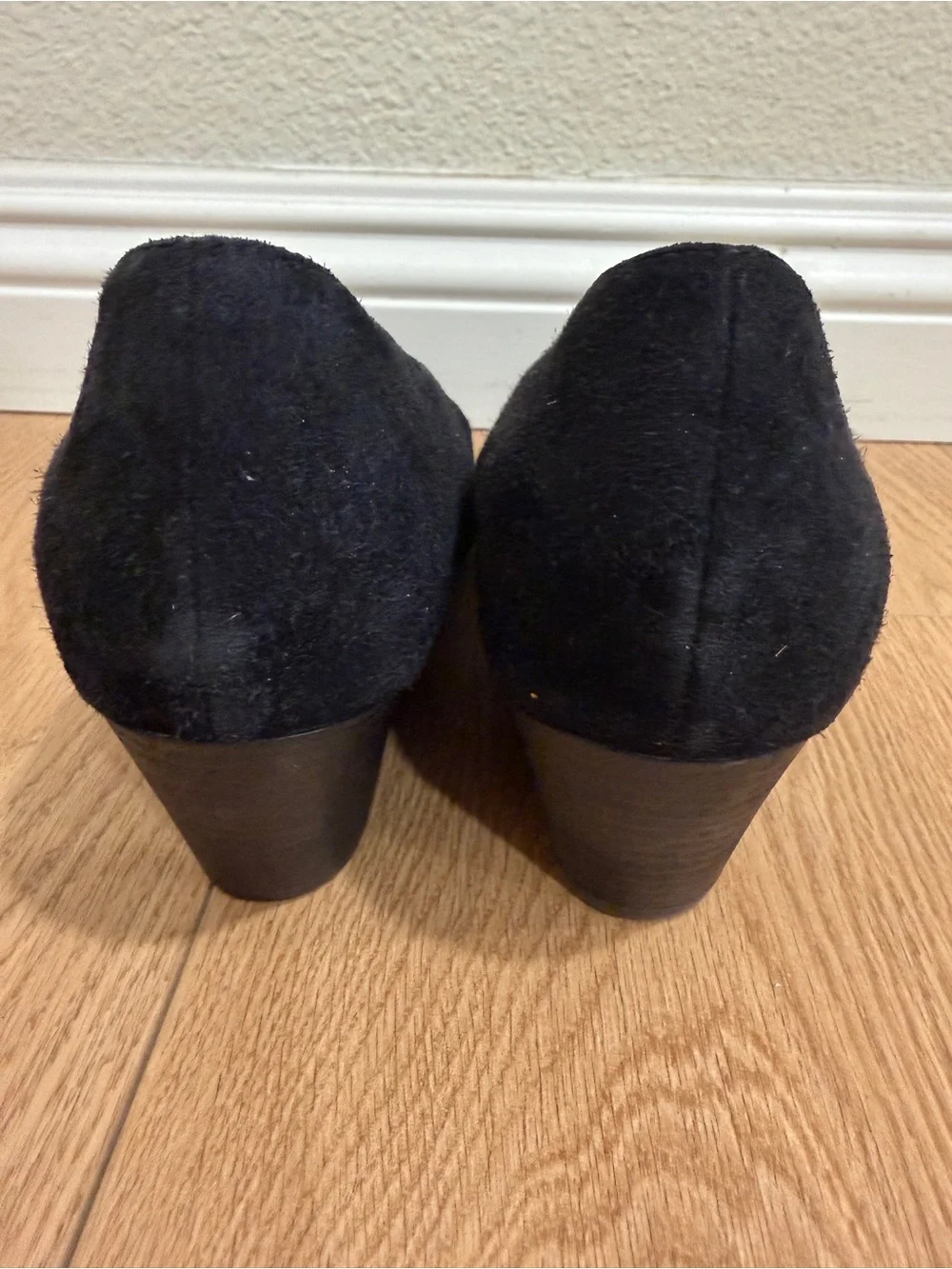 Eileen Fisher Lily Pump Black Suede D'Orsay Heels Size 8.5